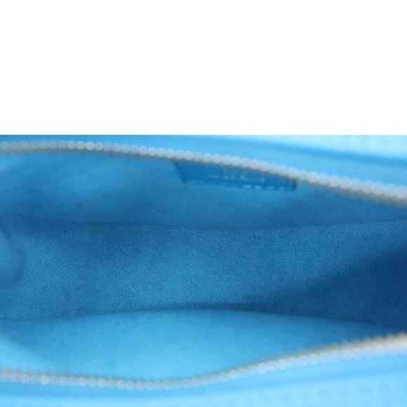 Louis Vuitton  Loop Nanogram Embossed Leather Shoulder Bag Turquoise Blue - Picture 12 of 14